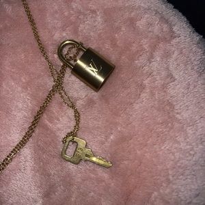Authentic Louis Vuitton Lock & Key With Necklaces #318